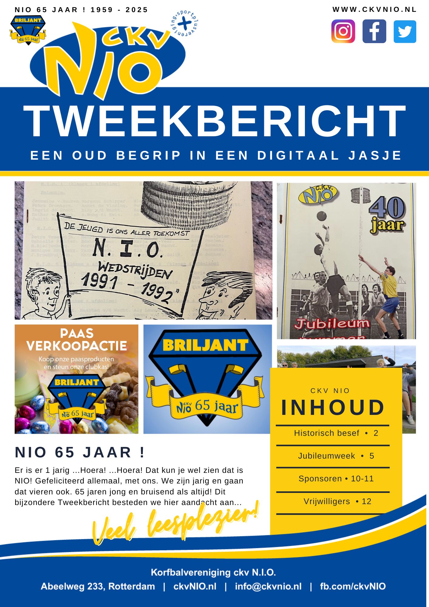 Tweekbericht - NIO 65 jaar!